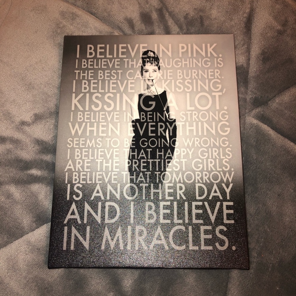 Black & White Audrey Hepburn Wall Decor